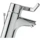 Chromfarbener Wasserhahn von Ideal Standard mit seitlichem Bedienhebel und Auslauf. Geeignet für Waschbecken oder ähnliche Anwendungen.